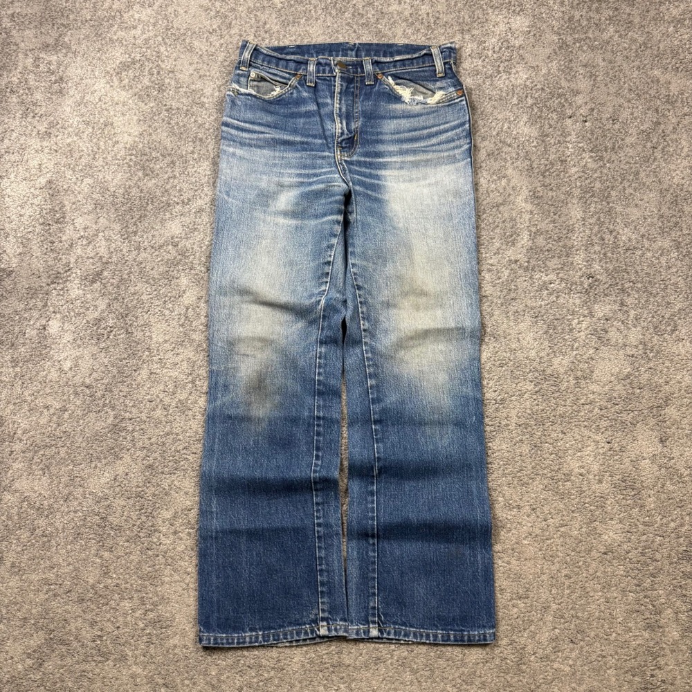 Vintage 80s GWG Blue Jeans Size 32x30 Distressed Workwear Denim